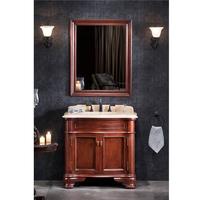 BNC HOME 35'' Freestanding Solid Wood Bathroom Vanity Set in Coffee Brown Finish BCVS1602-90