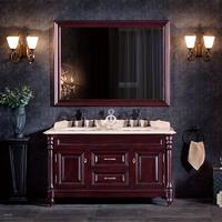 BNC HOME 57'' Freestanding Solid Wood Bathroom Vanity Set in Dark Walnut Finish BCVS1605-145