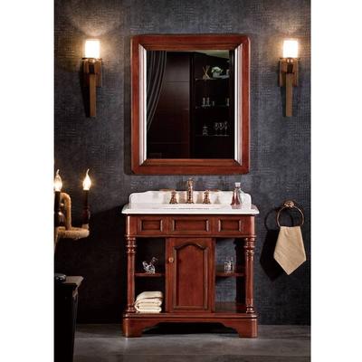 BNC HOME 39'' Freestanding Solid Wood Bathroom Vanity Set in Coffee Brown Finish BCVS1613-100