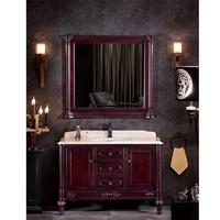 BNC HOME 47'' Freestanding Solid Wood Bathroom Vanity Set in Dark Walnut Finish BCVS1615-120