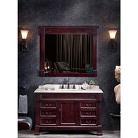 BNC HOME 51'' Freestanding Solid Wood Bathroom Vanity Set in Dark Walnut Finish BCVS1607-130