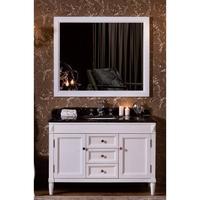 BNC HOME 47'' Freestanding Solid Wood Bathroom Vanity Set in Matte White Finish BCVS1621-120