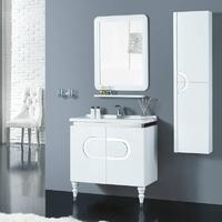 BNC HOME 32'' Freestanding Solid Wood Bathroom Vanity Set  in Glossy White Finish BCK9152