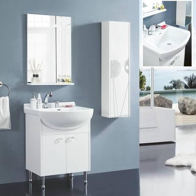 BNC HOME 20'' Wall Hung Solid Wood Bathroom Vanity Set  in Glossy White Finish BCK9162