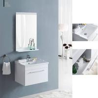 BNC HOME 24'' Wall Hung Solid Wood Bathroom Vanity Set  in Glossy White Finish BCK9611
