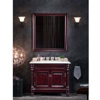BNC HOME 39'' Freestanding Solid Wood Bathroom Vanity Set in Dark Walnut Finish BCVS1605-100